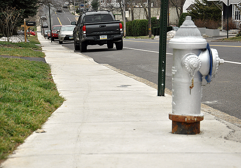 Rockwell Road in Abington Township features new sidewalks paid for by the municipality.